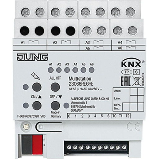 Jung - Bussystem-Mehrfach Bediengerät KNX Multistation 23066 REGHE − 1 Stück