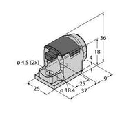 Turck - Passiver Sensor-/Aktor-Verteiler (ohne Leitung) Schnellmontagehalterung BS-18Q26 − 1 Stück