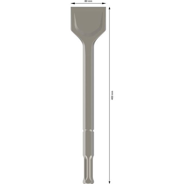 Bosch - Maschinenmeißel PRO HEX 22-5C Spatmeißel, 2608690193 80 x 400 mm