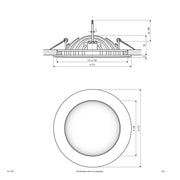 EVN Lichttechnik - Downlight/Strahler/Flutlicht P-LED Deckeneinbauleuchte DL17340 4000K 350mA rund ws
