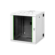 DIGITUS - Netzwerk-/Serverschrank Wandschrank mit Glastür DN-19 12-U-3 RAL 7035 H=624mm
