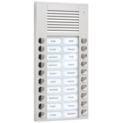 TCS Tür Control - Türstation für Türkommunikation Audioaußenstation 2-reihig PES20-EN/04 20 Tasten AP silber