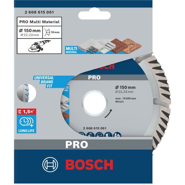 Bosch - Trenn-/Schleifscheibe PRO Multi Material 2608615061 Diamanttrennscheibe