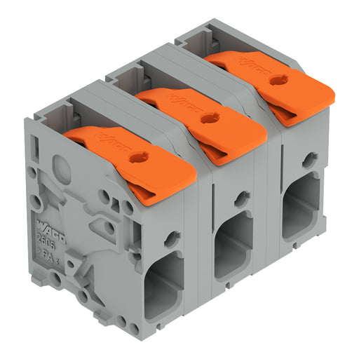 WAGO - Leiterplattenklemme Hebel 2606-1353 6mm²,grau − 58 Stück
