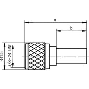 Telegärtner - Koax-Steckverbinder MiniUHF-Kabelstecker 100024358 cr/crRG174/U,188A/U − 5 Stück