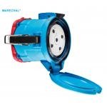 Marechal - Hochstrom-Rundsteckvorrichtung Einbaudose DS9 K Poly blau