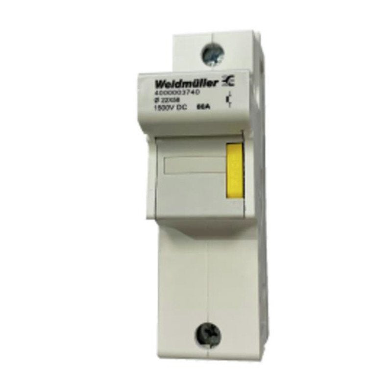 Weidmüller - Sicherungs-Reihenklemme Klemme 1500V 22x58 FUSEHOLDE#4000003740 ohne LED Schraubans. − 6 Stück