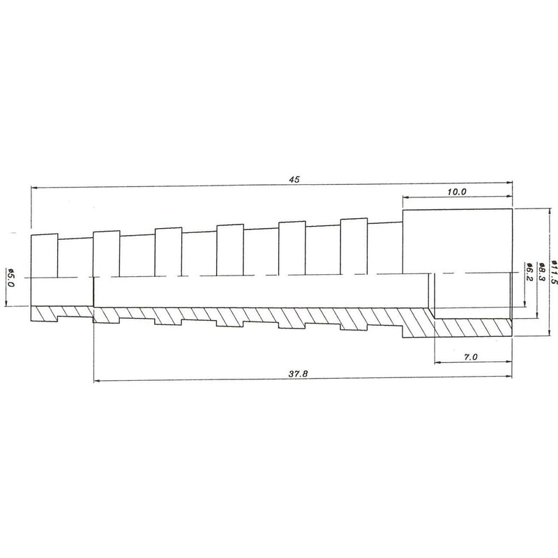 EFB-Elektronik - Knickschutz Kabelknickschutzhülle 52527.1sw RG 58