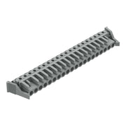 WAGO - Leiterplattensteckverbinder THT-Federleiste abgewink. 232-250/039-000 Rastermaß 5mm,grau − 10 Stück