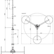 DEHN - Fangeinrichtung für Blitzschutz Fangmast FM D50 22 16#819390 HVI-light-Ltg. SET