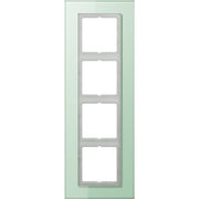 Jung - Abdeckrahmen Rahmen 4-fach mt ws LSP 984 GLAS waage/senkrecht