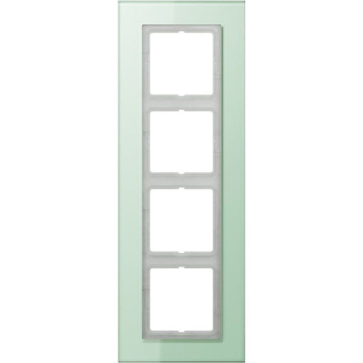 Jung - Abdeckrahmen Rahmen 4-fach mt ws LSP 984 GLAS waage/senkrecht
