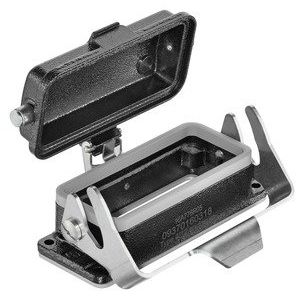 Harting - Gehäuse für Rechtecksteckverbinder Anbaugehäuse Metallkappe 09370160318 Baugröße: 16B
