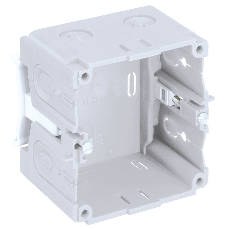 Spelsberg - Einbaudose für Geräteeinbaukanal Kanaldose KD 1 70/55 K3 gr 95x90x55,bl/gn,IP30 − 40 Stück