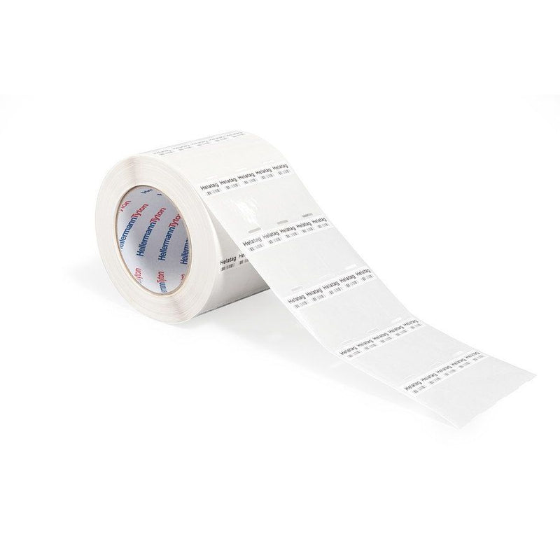 HellermannTyton - Kabelmarkierungssystem Etiketten TAG6TD1-323-WHCL weiss/transparent − 500 Stück
