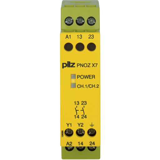 Pilz - Gerät zur Überwachung von sicherheitsgerichteten Stromkreisen Not-Aus-Schaltgerät PNOZ X7 #774056 230VAC 2n/o