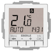 Eberle Controls - Raumthermostat/Uhrenthermostat UP-Uhrenthermostat UTE4800R-RAL9016-G55 Hinterleuchtung weiß