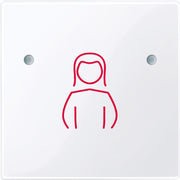 Merten - Zentralelement Klinikinstallation Tastfläche 1f.aws/gl MEG4840-0325 für Rufaster