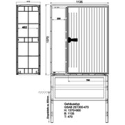 GSAB Elektrotechnik - Gehäuse/Schaltschrank (leer) Verteilerschrank 2S1300MDS1DS2-470 HxBxT:1300x1135x470