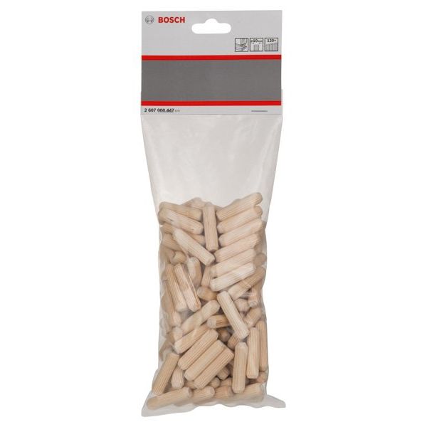 Bosch - Stab-/Riffeldübel Holzdübel 10 mm, 2607000447 40 mm, 120er-Pack