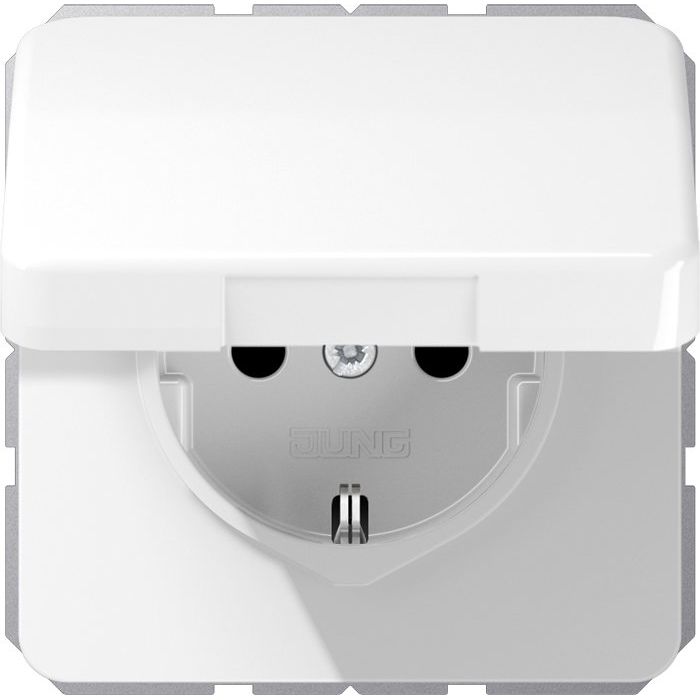 Jung - Steckdose SCHUKO-Steckdose 16A 250V CD 1520 BFKIKL WW Klappdeckel
