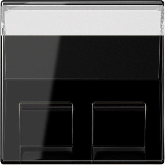 Jung - Einsatz/Abdeckung für Kommunikationstechnik Abdeckung A 569-30 BF PL SW f.Montageadapt. 30Gr
