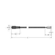 Turck - Konfektioniertes Sensor-Aktor-Kabel Aktuator- u. Sensorleitung PKG4Z-5/TXL PUR