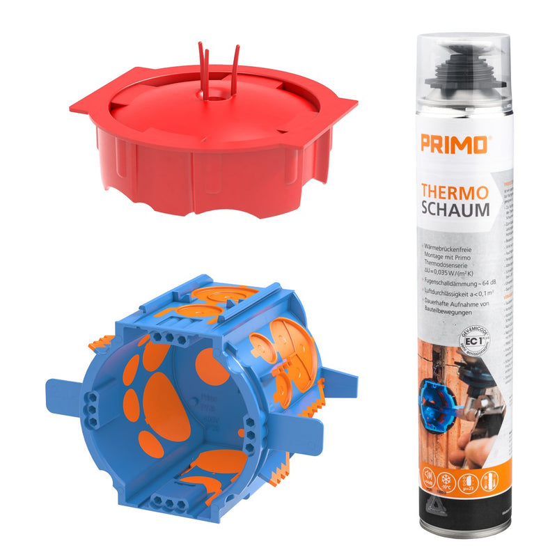 Primo - Dose, Gehäuse für Montage in der Wand/Decke Thermodosen-Set P726S THDS-70-S1