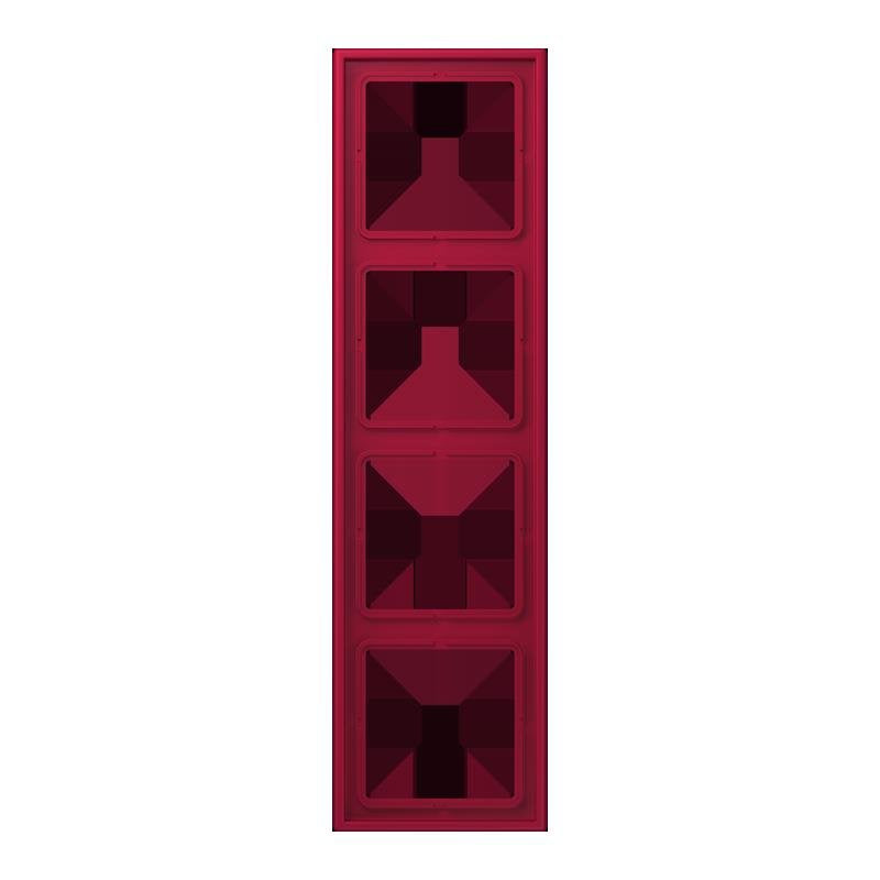 Jung - Abdeckrahmen Rahmen 4-fach LC 984 229 rouge carmin