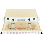 Paschke - Patchpanel LWL Spleissbox ausziehbar 19" 443305-12SA 12x LCd OM4 PINK