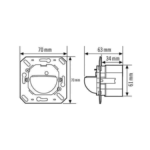 ESYLUX - Bewegungsmelder/Präsenzmelder komplett Wandpräsenzmelder PD 180i/R 180 Grad