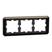 Merten - Abdeckrahmen D-Antik Metallrahmen MEG4030-4752 3-fach, Moccametalli
