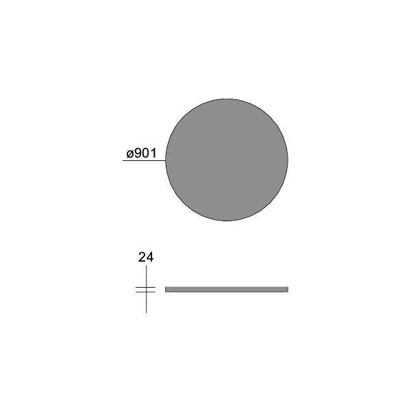 Brumberg Leuchten - Mechanisches Zubehör/Ersatzteile für Leuchten Akustikpaneel D1000mm 85410542 charcoal