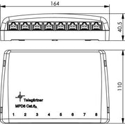 Telegärtner - Patchpanel Kupfer Mini-Verteiler Cat6 100006984 MPD8-HS apws TH35