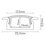 Nobile - Zubehör/Ersatzteile für Lichtschlauch/-band Alu T-Profil 2m 5011146815 Abdeckung transp. − 1 Stück