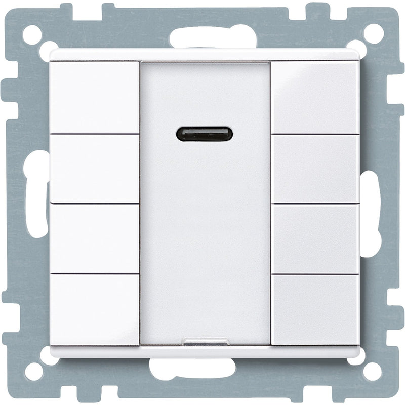 Merten - Bussystem-Tastsensor Taster 4f. plus aws/gl 617525 mit IR-Empfänger