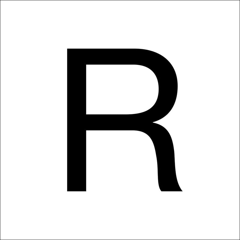 RZB - Beschriftung Buchstaben/Zahlen Buchstabe "R" 99220.003.R 40mm