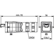 Telegärtner - Modularer Steckverbinder STX V5 RJ45-Steckerset 100007468 AWG22-26 Cat.6 M