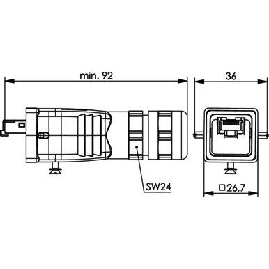 Telegärtner - Modularer Steckverbinder STX V5 RJ45-Steckerset 100007468 AWG22-26 Cat.6 M