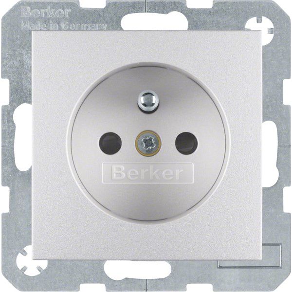 Berker - Steckdose alu 6765761404 m.Erdungsstift