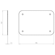 Kaiser - Deckel für Dose/Gehäuse für Montage in der Wand/Decke Abschluss-Feuchtraumdeckel 9911.03 185x130x4mm