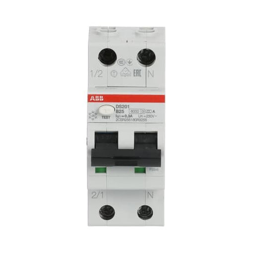 ABB Stotz S&J - Kombination FI-Schalter/Leitungsschutzschalter FI/LS-Schalter DS201A-B25/0,3 6kA, 1p+N