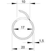 OBO Bettermann - Elektro-Installationsrohr Kunststoff Rohr offen M20 2953 M20 LGR lgr, 2m PVC − 2 Meter