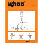 WAGO - Warn-/Hinweisschild Handhabungsaufkleber 210-182 Serien 279 bis 284 − 100 Stück