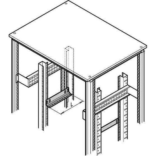 Schroff - Komponente für den Ausbau (Schaltschrank) Gleitschiene 22127092 (VE2) 600T − 3 Packung
