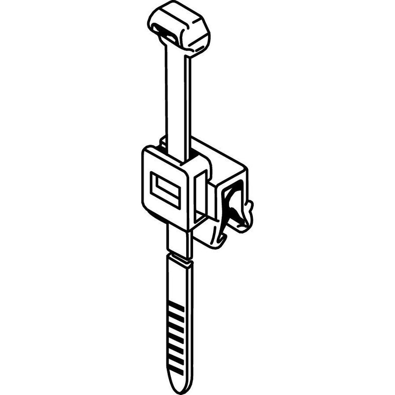 HellermannTyton - Kabelbinder Befestigungsbinder T50ROSEC5A-MC5-BK-D1 Edgeclip − 500 Stück