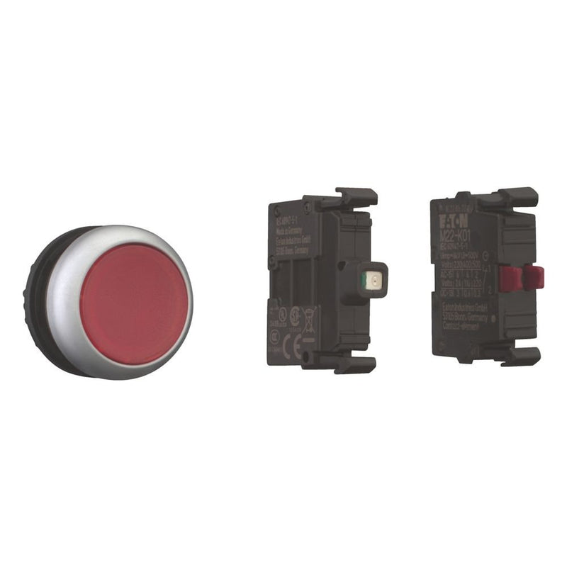 Eaton - Frontelement für Drucktaster Komplettgerät M22-DL-R-K01LED-BVP Leuchtdrucktaste