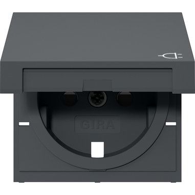 Gira - Zubehör/Ersatzteile für Installationsschalterprogramme Abd. SCHUKO-Steckd. KD + 494228 SH Anthraz