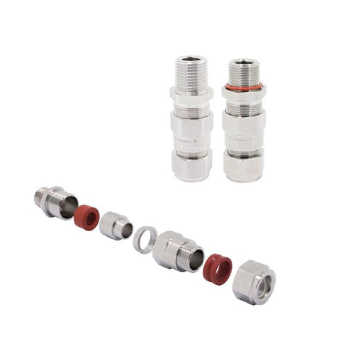 Weidmüller - Kabelverschraubung E1WS/25/NPT3/4-WM gerade, 3/4" NPT − 12 Stück
