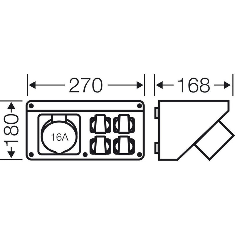 Hensel - Pultsystem FP Connection Box FP CB 216 für den Geräteeinbau